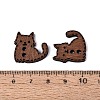 2-Hole Cat Shape Wood Buttons BUTT-Q046-06B-3