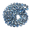Transparent Electroplate Glass Beads Strands EGLA-N006-038B-2