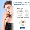 Flat Round 925 Sterling Silver Spacer Beads STER-BBC0005-56B-S-2