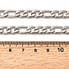 7MM 304 Stainless Steel Figaro Chain Necklaces for Women Men NJEW-B134-04B-P-5