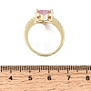 Brass Pave Cubic Zirconia Cuff Open Rings CU-CBA5C10-20G-5