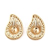 Brass Micro Pave Cubic Zirconia Teardrop Peg Bails KK-NH0009-07G-1