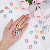 480Pcs 6 Style Opaque Acrylic Linking Rings OACR-HY0001-06-4
