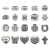 100Pcs 20 Style Tibetan Style Alloy European Beads FIND-TA0003-48-12