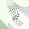 304 Stainless Steel Cuff Open Rings RJEW-P191-01P-2