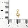 Brass Micro Pave Cubic Zirconia Charms KK-G526-04G-3