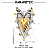 304 Stainless Steel Pendants STAS-OY002-75G-2
