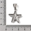 304 Stainless Steel Pendants STAS-B167-12F-P-3