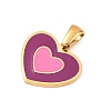 304 Stainless Steel Enamel Pendants STAS-B131-01G-03-2