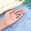 3Pcs 3 Styles 304 Stainless Steel Baseball Cap Chain Set AJEW-TA00027-5