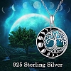Rhodium Plated Alloy Tree of Life Pendant Necklaces PW-WGD3068-01-1-4
