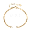 3MM 304 Stainless Steel Curb Chain Bracelet Making AJEW-JB01464-02-1