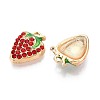 Alloy Rhinestone and Enamel Pendants PALLOY-T092-42G-02-2