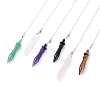 Natural Mixed Gemstone Pointed Dowsing Pendulums G-K305-C-P-1