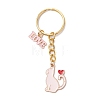 Valentine's Day Alloy Enamel Pendant Keychains KEYC-JKC01178-01-1