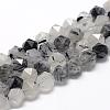 Natural Black Rutilated Quartz Beads Strands G-R448-8mm-01-1