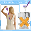 2Pcs Alloy & 304 Stainless Steel Clasps & ABS Plastic Pearl Beaded Zipper Helpers HJEW-PH02478-5