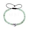 Natural Green Aventurine Braided Bead Bracelets for Women PW-WGAE96F-04-1