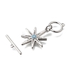 Brass Pave Cubic Zirconia Toggle Clasps KK-N289-09P-3