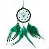Plastic Woven Net/Web with Feather Pendant Decorations PW23011185746-1