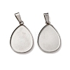 304 Stainless Steel Pendant Cabochon Settings STAS-D379-01B-P-1