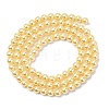 Electroplated Shell Pearl Beads Strands BSHE-G041-4mm-01-2