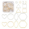 40Pcs 16 Style Alloy Linking Rings FIND-PJ0001-27-1