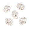 Brass Micro Pave Clear Cubic Zirconia Beads KK-Z162-13S-1
