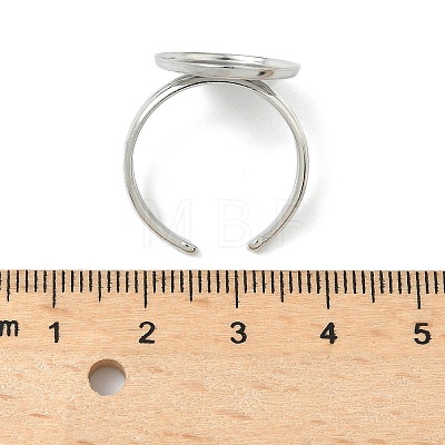 304 Stainless Steel Cuff Rings Components STAS-Z138-02P-03-1