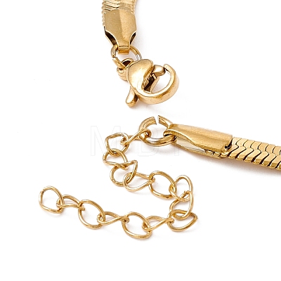 304 Stainless Steel Herringbone Chains Bracelet for Men Women BJEW-D450-01G-02-1