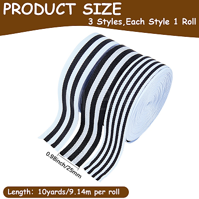 3 Styles Polyester Ribbon OCOR-CY0004-22-1