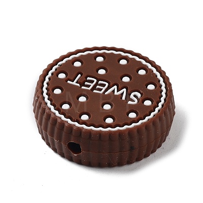 Biscuits with Word Sweet Food Grade Silicone Focal Beads SIL-G008-01B-02-1