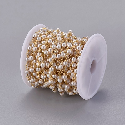 Handmade Acrylic Imitaion Pearl Beaded Chains CHC-K007-H01-1
