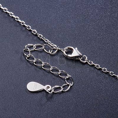 SHEGRACE Rhodium Plated 925 Sterling Silver Necklaces JN629A-1