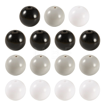 15Pcs 3 Colors Opaque Acrylic Beads SACR-TADJ0001-05A-1