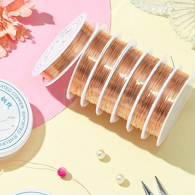 Round Copper Jewelry Wire CWIR-S002-0.4mm-03-1