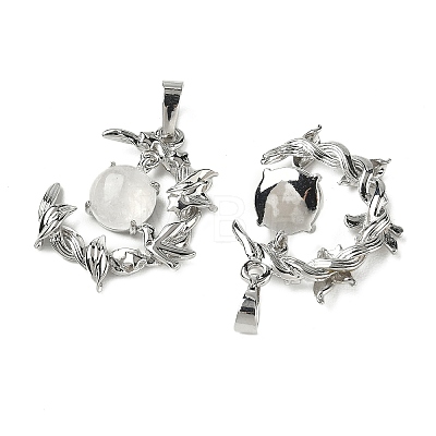 Natural Quartz Crystal Pendants G-B194-01P-11-1