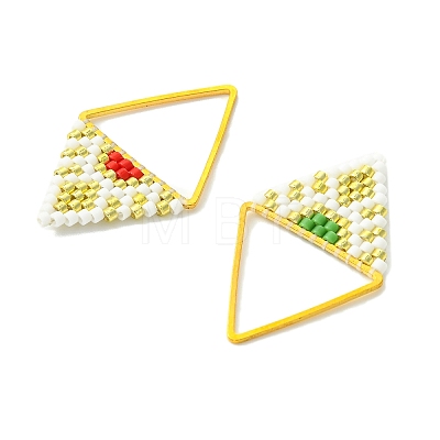 MIYUKI Glass Seed Beaded Pendants PALLOY-MZ01349-1