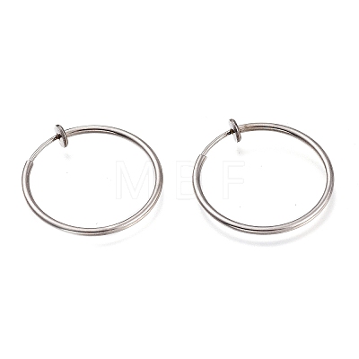 304 Stainless Steel Retractable Earrings STAS-O135-01G-02-1