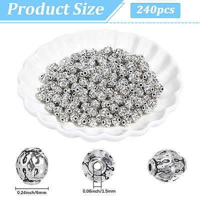 240Pcs Tibetan Style Alloy Beads FIND-PA0001-45-1