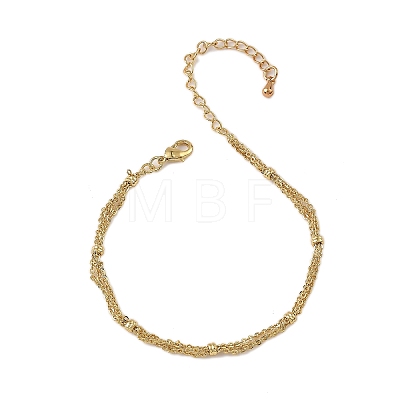 Rack Plating Brass Cable Chain Bracelets BJEW-G735-04G-1