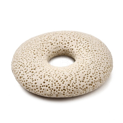 Natural Lava Rock Disc Big Pendants G-M203-07-01-1