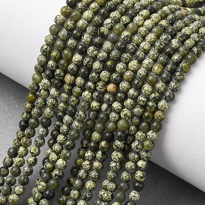 Natural Serpentine/Green Lace Stone Beads Strands G-Z116-A16-3mm-1