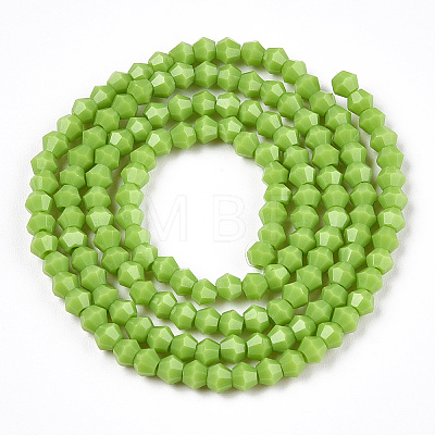Opaque Solid Color Imitation Jade Glass Beads Strands EGLA-A039-P2mm-D21-1