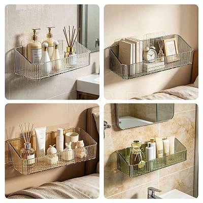 Rectangle Acrylic Wall Mounted Holders for Bathroom AJEW-FZC0003-02B-1