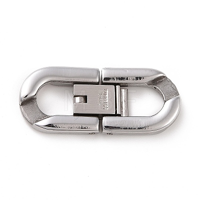 304 Stainless Steel Fold Over Clasps STAS-B029-05D-1