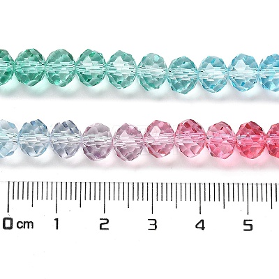 Transparent Painted Glass Beads Strands DGLA-A034-T6mm-A11-1