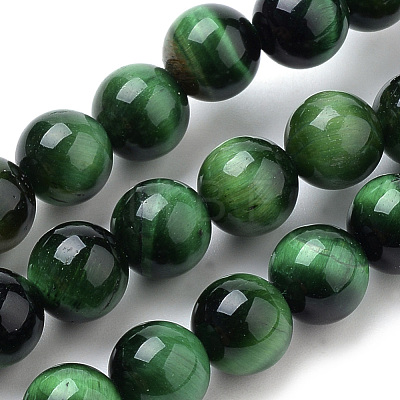 Natural Tiger Eye Beads Strands G-S259-03C-10mm-1