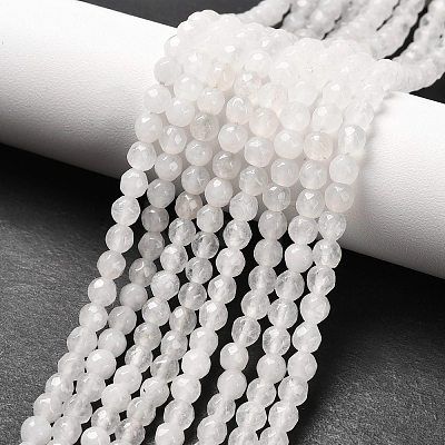 Natural White Jade Bead Strands X-G-R344-4mm-21-1