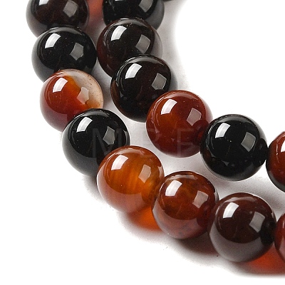 Natural Agate Beads Strands G-G390-6mm-06-1